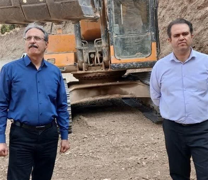 بازدید معاون فنی و مهندسی شركت آب و فاضلاب استان سمنان از روند احداث جاده دسترسی چاه چاشم